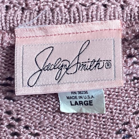 Women’s Large Rose Jaclyn Smith Knot Sweater - Picture 3 of 9